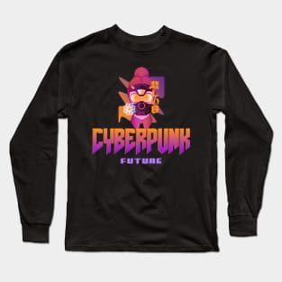 Cyberpunk Future Is Here 2077 Long Sleeve T-Shirt